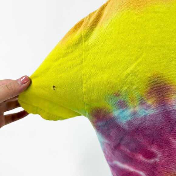 VINTAGE STYLE TIE DYE T SHIRT *FLAWS SHOWN SIZE SMALL / MEDIUM - Picture 3 of 7